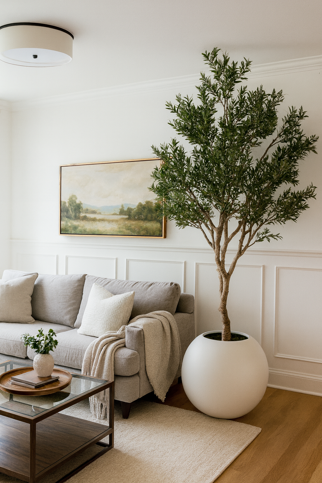 Plantas em sala de estar